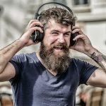 man-headphones